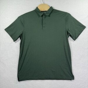 01 Algo Shirt Mens XL Green Performance Polo Golf SPF 40 Quick Dry Moisture Wick